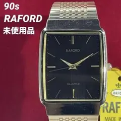 90s 未使用 RAFORDクォーツ 日本製 純正SSベルト 電池交換済 腕時計