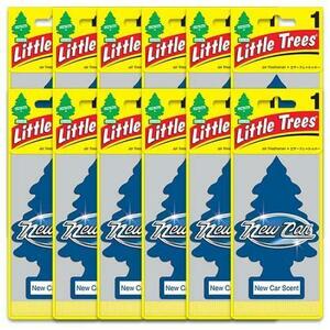 送料無料！Little Trees リトルツリー 12枚セット 「NEW CAR ニューカー」 エアフレッシュナー 消臭 芳香剤 インテリア アメリカン雑貨