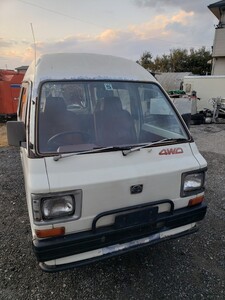 ◎●希少車　1980年代　軽バン　スバル　KR2 　サンバートライ　ハイルーフ　4WD 部品取車　鍵あり　書類無し●◎