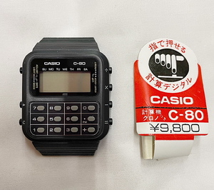 ★レア★ 【希少・昭和レトロ】CASIO カシオ C-80 デートストック ジャンクで格安（A)