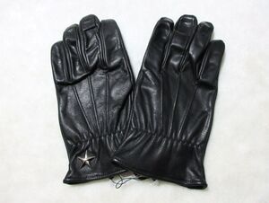 Ｌ 新品 Schott ショット 3169030 ONE STAR GLOVE ワンスター レザー グローブ 手袋 黒 /②