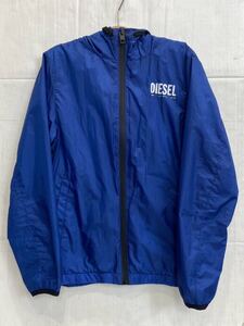 【DIESEL ディーゼル】 J00767 ナイロンジャケット ジャケット 10 フード付き キッズ ジュニア 子供服 ブルー ナイロン 2406oki r