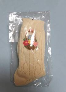 ★未使用の品★【　Fukusuke little sugar　刺繍入り　ソックス　(サイズ：17～18㎝ )　 1点 】★最安送料140円で発送可！