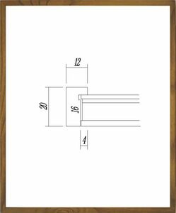 デッサン用額縁 木製フレーム UVカットアクリル付 9102 四ッ切サイズ 茶( ブラウン )