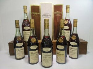 7本セット ヘネシー VSOP スリムボトル グリーン 金キャップ Hennessy 700ml コニャックブランデー 未開栓 古酒 1円スタート 箱×3/6-18-1