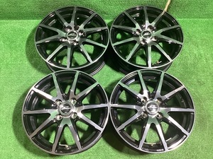 MID　シュナイダー　15インチアルミホイール 5.5J ＋43 4H PCD100 4本セット H0-3　GS