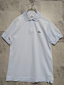 国内正規　LACOSTE ラコステ 2 鹿の子ポロシャツ 半袖ポロシャツ 水色　ライトブルー　 L1212X OSAGARI