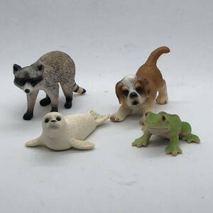 Schleich シュライヒ 動物 フィギュア 犬 アザラシ カエル アライグマ セット 廃番 置物 人形 