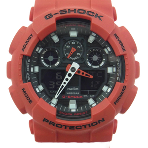 CASIO G-SHOCK GA-100B-4AJF ワイドフェイスコンビネーションモデル デジアナ 200m防水 クォーツ ウォッチ【美品】【中古】