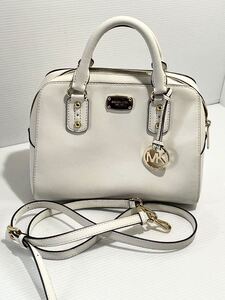 S039■極美品 マイケルコース Michael kors2way レザーショルダーバッグ