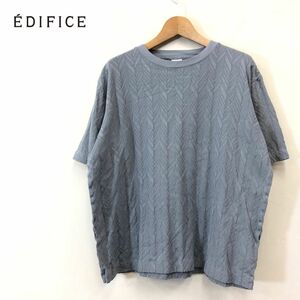 1H1170-F◆ edifice エディフィス 半袖Tシャツ カットソー トップス ◆ sizeM コットン100 グレー 古着 メンズ 春夏