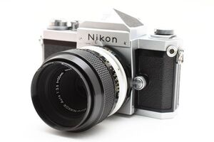 ニコン Nikon F アイレベル シルバー ＋ Micro-NIKKOR Auto 55mm F3.5 フィルム マニュアルフォーカス#2572