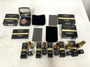 E481　CHANEL　シャネル　化粧品　コスメ　大量　まとめ売り　チーク　口紅　リップ　あぶらとり紙　オイルコントロールティッシュ　空箱