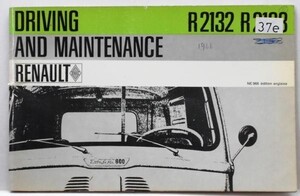 RENAULT R2132/R2133 1966 OWNERS MANUAL