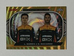 TOPPS CHROME 2022 FORMULA 1 インサート コンボ パラレル ゴールド 50シリ F1 マクラーレン ランド・ノリス ダニエル・リカルド