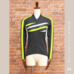 1円/秋冬/reric/Mサイズ/サイクル ジャージ 裏起毛 長袖 レディース 日本製 サイクリング レリック 新品/黒/ブラック/hy163/