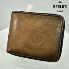 BERLUTI イタウバスクエア ラウンドファスナー コンパクトウォレット