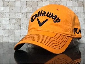 【未使用品】54F 訳あり★Callaway Golf キャロウェイ ゴルフ キャップ クールなオレンジのコットン素材にシリーズロゴ！《FREEサイズ》