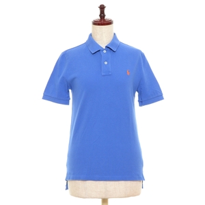 □302486 POLO by RALPH LAUREN ポロ ラルフローレン ○ポロシャツ 半袖 ショートスリーブ サイズM（10-12） レディース ブルー