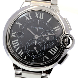 カルティエ CARTIER W6920077 バロンブルークロノXL デイト クロノグラフ 自動巻き メンズ 良品 _824485