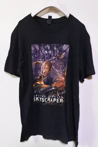 SKYSCRAPER DWAYNE JOHNSON AMC Promo Tee size M スカイクレイパー ドウェインジョンソン ムービー Tシャツ