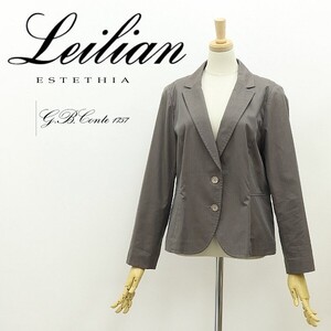 ◆Leilian レリアン×ESTETHIA G.B. Conte ストレッチ コットン 2釦 ジャケット 13