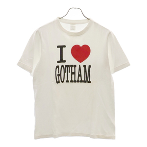 NUMBER (N)INE ナンバーナイン 02SS モダンエイジ期 I LOVE GOTHAM アイラブ ゴッサム プリント 半袖Tシャツ カットソー ホワイト