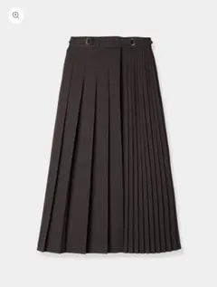 L’AUBE BLANC Asymmetry pleats skirt