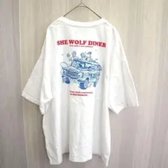 フリークスストア トップス Tシャツ カットソー バックプリント 白 L 春夏秋