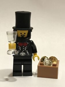 【LEGO】 レゴ おじさん お金持ち ミニフィグ 人形 おもちゃ 知育玩具 ブロック ブリック フィギュア 金貨 お宝 セット レトロ 小物
