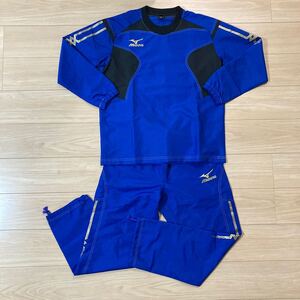 MIZUNO ミズノ ピステ ヤッケ ウィンドブレーカー 上下セット セットアップ Mサイズ 青 金 黒 美品