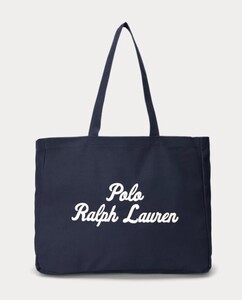 US限定!!　2024秋冬最新!!　直営　日本未発売　Polo Ralph Lauren Embroidered Canvas Tote　ロサンゼルスから最新本物をお届け！