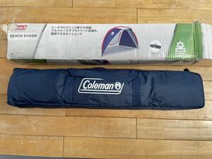 未使用 ？ Coleman コールマン BEACH SHADE ビーチシェード MODEL 2000030323 サンシエード ピクニックテント 日除テント 荷物テント 日除