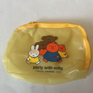 ビニール　ポーチ　クリア　ミッフィー　miffy ミニ　クリアー　収納　黄色　イエロー　ボリス　バーバラ　ポピー　グランティ