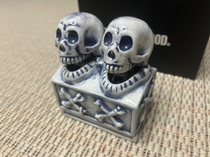 【未使用品】ネイバーフッド NEIGHBORHOOD BOOZE DUAL SKULL / CE-INCENSE CHAMBER　お香立て　Blue ブルー