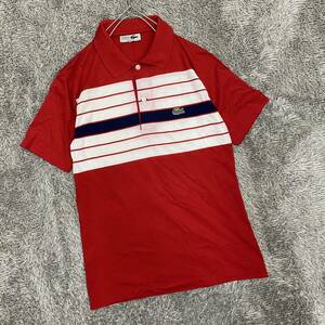 LACOSTE ラコステ ポロシャツ 半袖シャツ サイズ2 レッド 赤 レディース トップス 最落なし （N20）