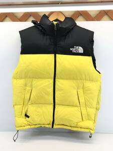 □ ノースフェイス ダウン ヌプシ ベスト ND92232 メンズ XL ブラック イエロー THE NORTH FACE ゴールドウィン □