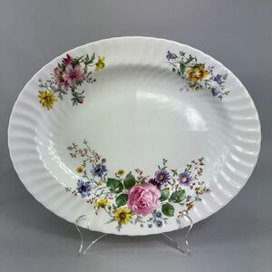 美品 ROYAL DOULTON ロイヤルドルトン ARCADIA アルカディア オーバルプレート 楕円皿 34.5cm