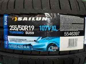 ★在庫処分 サマータイヤ 255/50R19 1本のみ SAILUN(サイレン) TURISMO(ツーリスモ) SU59 (送料無料 2021年製 )