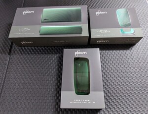 ●ploom X プルーム X フロントパネル(アマゾングリーン)＋ファブリック・キャリーケース(グリーン)＋ファブリック・バックカバー(グリーン