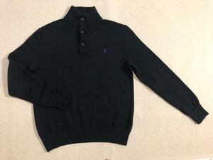 Mサイズ　 POLO RALPH LAUREN ニット 黒　 ポロラルフローレン　 コットンニット　175