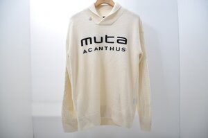 coco 中古 ムータマリン muta MARINE メンズ セーター 4(S) 白 ホワイト 長袖 ニット ショールカラー レターパックプラス発送可 86192