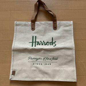 【未使用】ハロッズ　Harrods エコバッグ　トートバック　ジュートバック