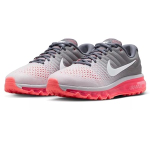 ☆NIKE WMNS AIR MAX 2017 灰/白/銀/蛍光明赤 25.5cm ナイキ ウィメンズ エア マックス 2017 849560-007