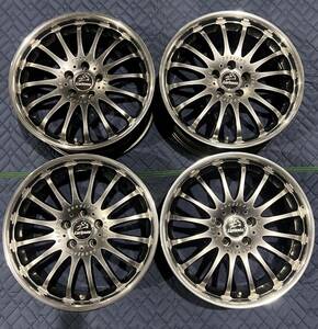 【4175F】カールソン CR1/16 中古アルミホイール 19インチ8Jインセット+40 P.C.D114.3 5穴 アルファード クラウン セルシオ マークX