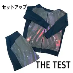 THE TESTパーカー パンツ　セットアップ宇宙　総柄　切替　スペース