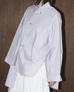 CLANE/クラネ/HUGE SHIRT/ヒュージシャツ/14122-4102/ペールパープル系/オーバーサイズシャツ/ビッグシルエット