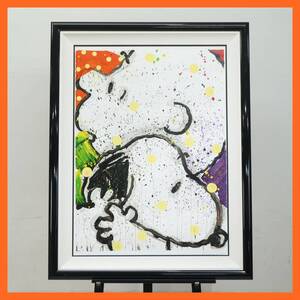 東ハ:【リトグラフ】真作 TOM EVERHART トム・エバハート スヌーピー「 GET A GRIP 」225/500 ピーナッツ・ペインティング ★送料無料★