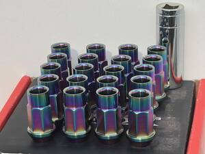 BLOX チタンホイールナット 20本SET 7-Sided forged TI extended lugnuts set USDM トヨタ ホンダ マツダ 正規輸入品 即納