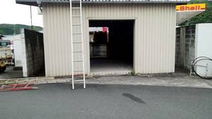 鉄骨倉庫骨組みのみ 事務所 車庫 中古 物置 農業倉庫　ガレージ　小屋　　